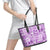 Hawaii Christmas Retro Patchwork Leather Tote Bag Violet LT7 - Polynesian Pride