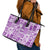 Hawaii Christmas Retro Patchwork Leather Tote Bag Violet LT7 - Polynesian Pride