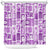 Hawaii Christmas Retro Patchwork Shower Curtain Violet LT7 Violet - Polynesian Pride