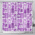 Hawaii Christmas Retro Patchwork Shower Curtain Violet LT7 - Polynesian Pride