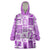 Hawaii Christmas Retro Patchwork Wearable Blanket Hoodie Violet LT7 One Size Violet - Polynesian Pride