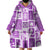 Hawaii Christmas Retro Patchwork Wearable Blanket Hoodie Violet LT7 - Polynesian Pride