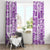 Hawaii Christmas Retro Patchwork Window Curtain Violet LT7 - Polynesian Pride