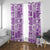 Hawaii Christmas Retro Patchwork Window Curtain Violet LT7 With Grommets Violet - Polynesian Pride