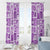 Hawaii Christmas Retro Patchwork Window Curtain Violet LT7 - Polynesian Pride