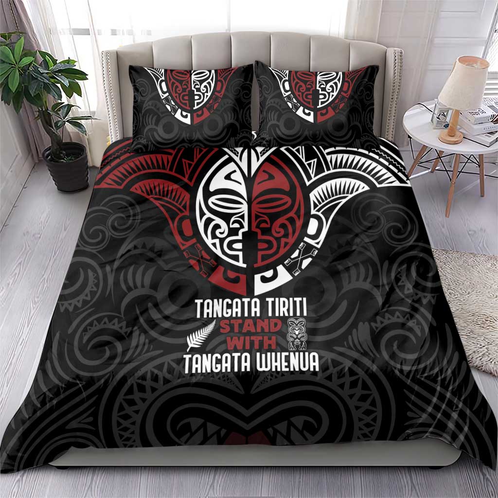 Maori Hongi Toitu Te Tiriti Bedding Set Tangata Tiriti Stand With Tangata Whenua LT7 - Polynesian Pride