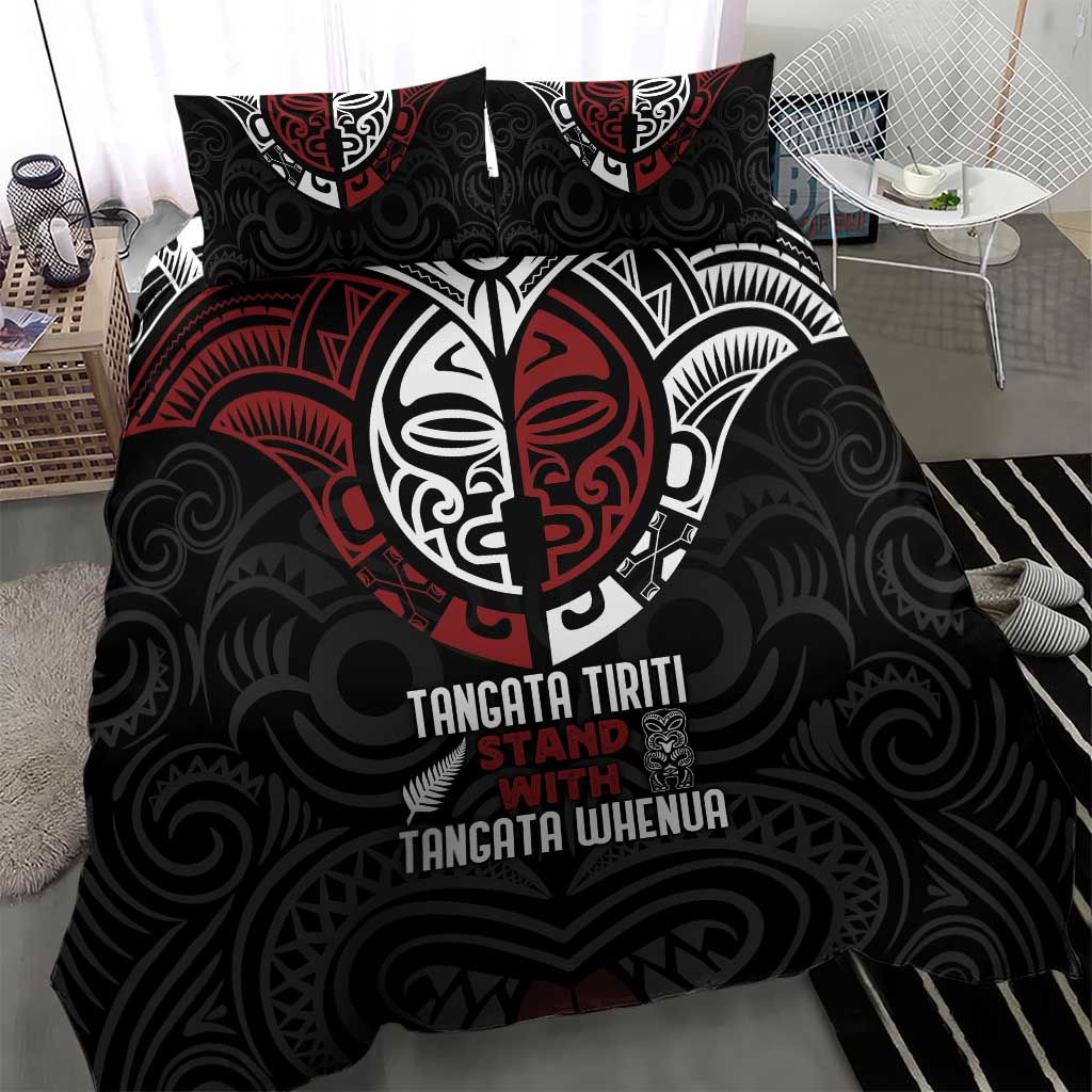 Maori Hongi Toitu Te Tiriti Bedding Set Tangata Tiriti Stand With Tangata Whenua LT7 - Polynesian Pride