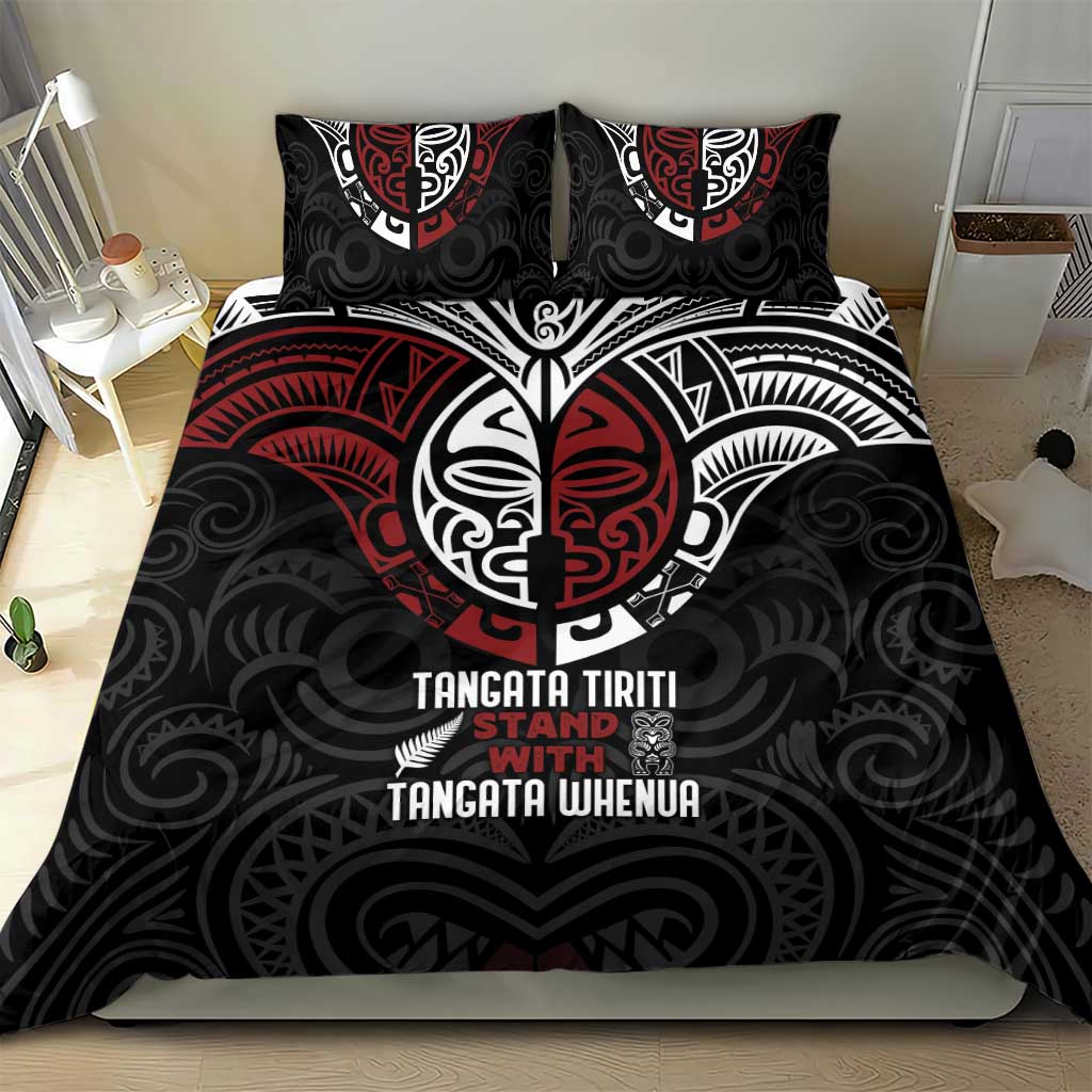 Maori Hongi Toitu Te Tiriti Bedding Set Tangata Tiriti Stand With Tangata Whenua LT7 - Polynesian Pride