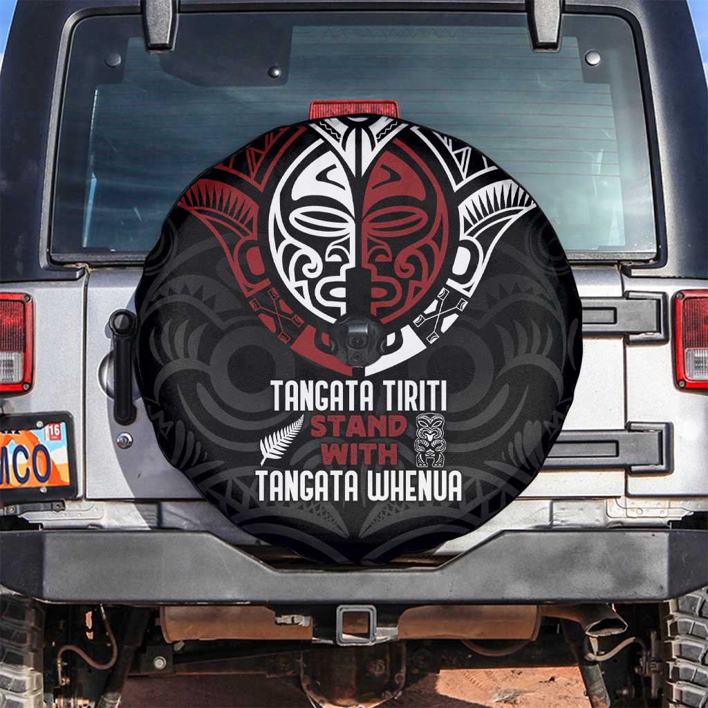 Maori Hongi Toitu Te Tiriti Spare Tire Cover Tangata Tiriti Stand With Tangata Whenua