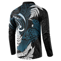 New Zealand Tui Bird Button Sweatshirt Maori Kowhaiwhai LT7 - Polynesian Pride