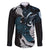 New Zealand Tui Bird Family Matching Off The Shoulder Long Sleeve Dress and Hawaiian Shirt Maori Kowhaiwhai