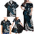 New Zealand Tui Bird Family Matching Off Shoulder Maxi Dress and Hawaiian Shirt Maori Kowhaiwhai