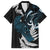 New Zealand Tui Bird Family Matching Short Sleeve Bodycon Dress and Hawaiian Shirt Maori Kowhaiwhai