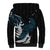 New Zealand Tui Bird Sherpa Hoodie Maori Kowhaiwhai