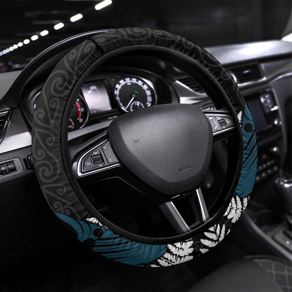 New Zealand Tui Bird Steering Wheel Cover Maori Kowhaiwhai