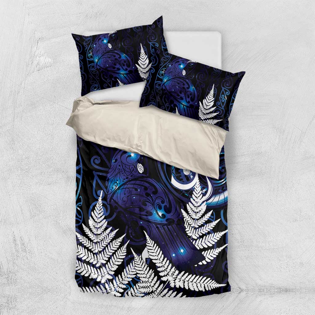 New Zealand Maori Matariki Bedding Set Tui Bird Galaxy LT7 US Twin 172cm x 218cm Galaxy - Polynesian Pride