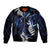 New Zealand Maori Matariki Bomber Jacket Tui Bird Galaxy