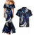 New Zealand Maori Matariki Couples Matching Mermaid Dress and Hawaiian Shirt Tui Bird Galaxy