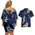 New Zealand Maori Matariki Couples Matching Off Shoulder Short Dress and Hawaiian Shirt Tui Bird Galaxy