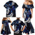 New Zealand Maori Matariki Family Matching Mermaid Dress and Hawaiian Shirt Tui Bird Galaxy