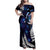 New Zealand Maori Matariki Family Matching Off Shoulder Maxi Dress and Hawaiian Shirt Tui Bird Galaxy