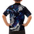 New Zealand Maori Matariki Family Matching Off Shoulder Short Dress and Hawaiian Shirt Tui Bird Galaxy