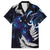 New Zealand Maori Matariki Family Matching Short Sleeve Bodycon Dress and Hawaiian Shirt Tui Bird Galaxy