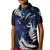 New Zealand Maori Matariki Kid Polo Shirt Tui Bird Galaxy