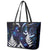 New Zealand Maori Matariki Leather Tote Bag Tui Bird Galaxy