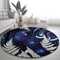 New Zealand Maori Matariki Round Carpet Tui Bird Galaxy LT7 - Polynesian Pride