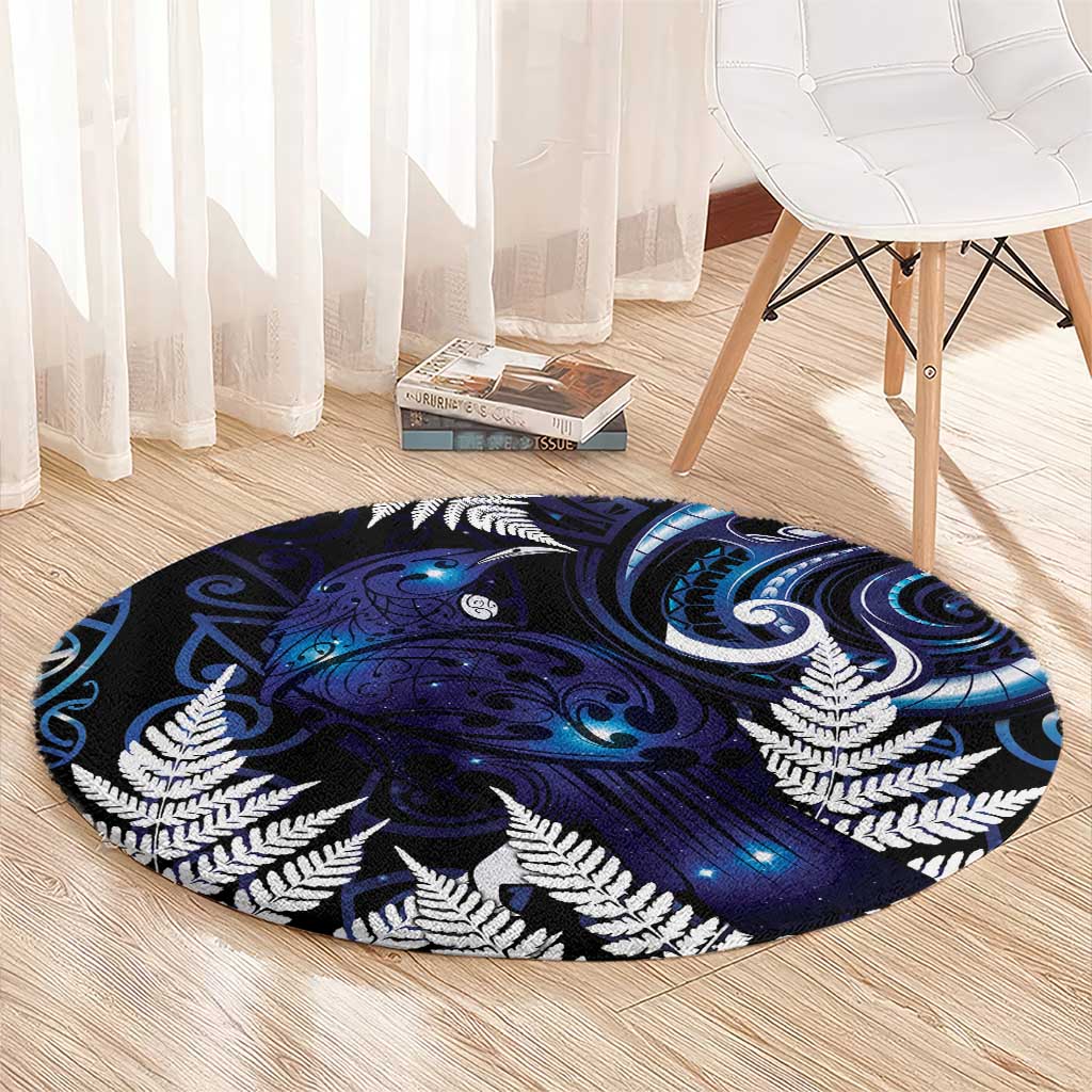 New Zealand Maori Matariki Round Carpet Tui Bird Galaxy LT7 - Polynesian Pride