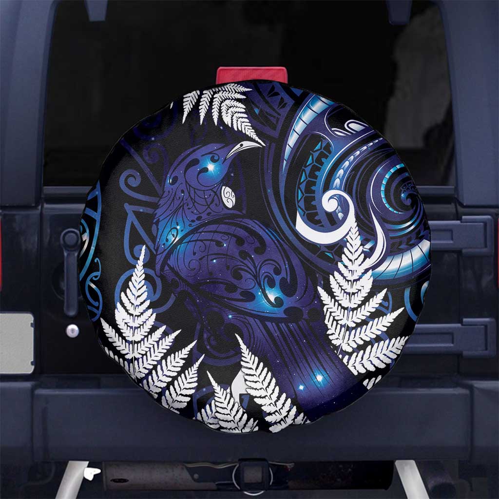 New Zealand Maori Matariki Spare Tire Cover Tui Bird Galaxy LT7 - Polynesian Pride