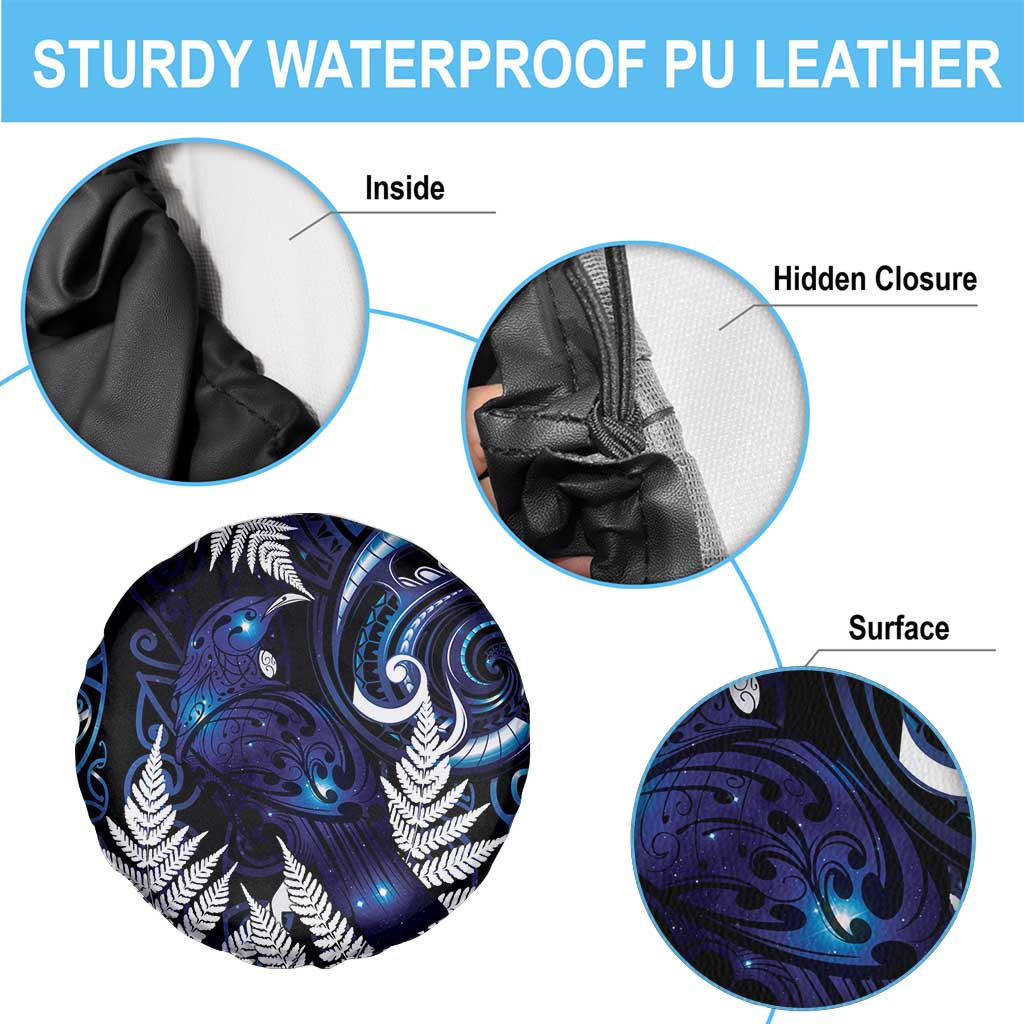 New Zealand Maori Matariki Spare Tire Cover Tui Bird Galaxy LT7 - Polynesian Pride