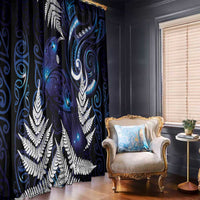 New Zealand Maori Matariki Window Curtain Tui Bird Galaxy LT7 - Polynesian Pride