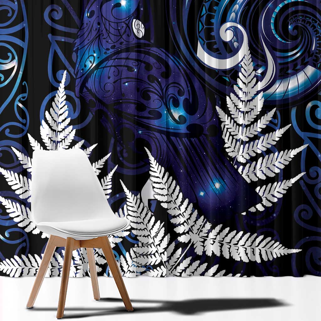 New Zealand Maori Matariki Window Curtain Tui Bird Galaxy LT7 - Polynesian Pride