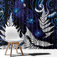 New Zealand Maori Matariki Window Curtain Tui Bird Galaxy LT7 - Polynesian Pride