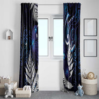 New Zealand Maori Matariki Window Curtain Tui Bird Galaxy LT7 - Polynesian Pride