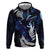 New Zealand Maori Matariki Zip Hoodie Tui Bird Galaxy