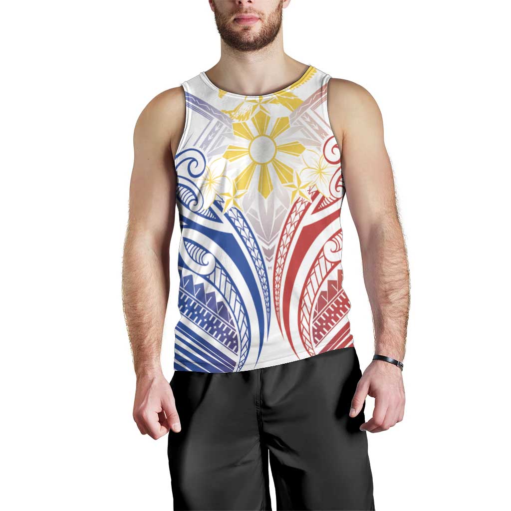 Philippines Tribal Sun Personalized Men Tank Top Hunting Eagle LT7 - Polynesian Pride