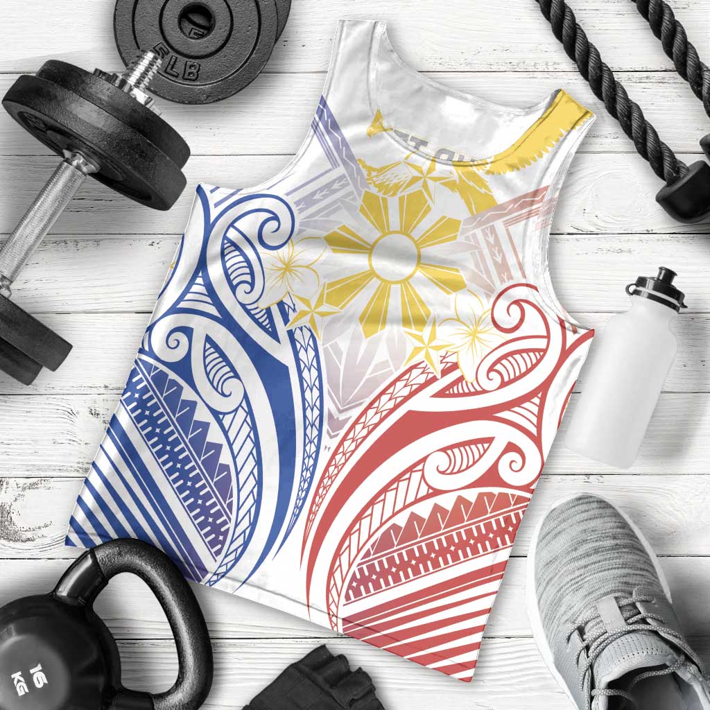 Philippines Tribal Sun Personalized Men Tank Top Hunting Eagle LT7 - Polynesian Pride