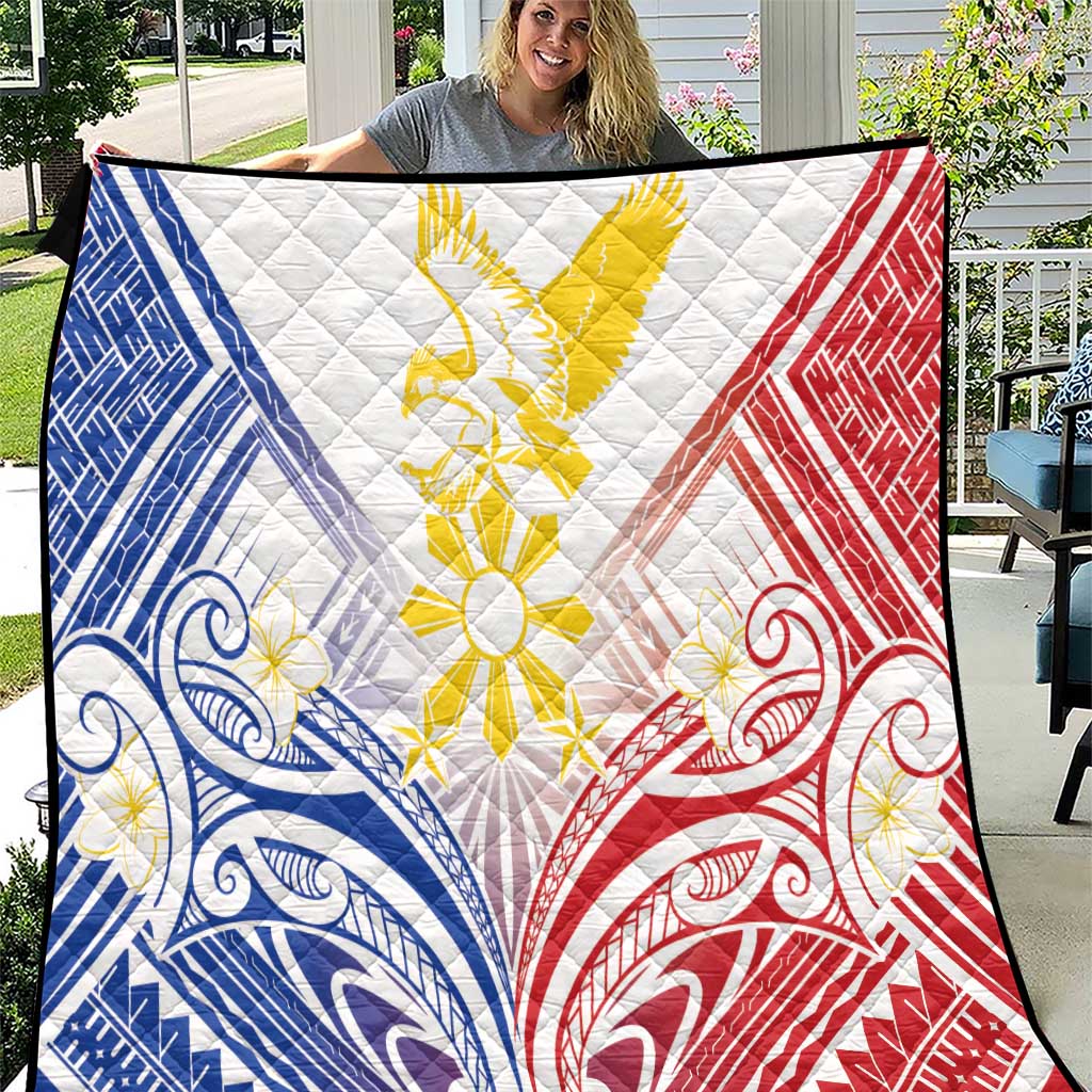 Philippines Tribal Sun Quilt Hunting Eagle LT7 White - Polynesian Pride