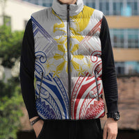 Philippines Tribal Sun Personalized Sleeveless Puffer Jacket Hunting Eagle LT7 - Polynesian Pride