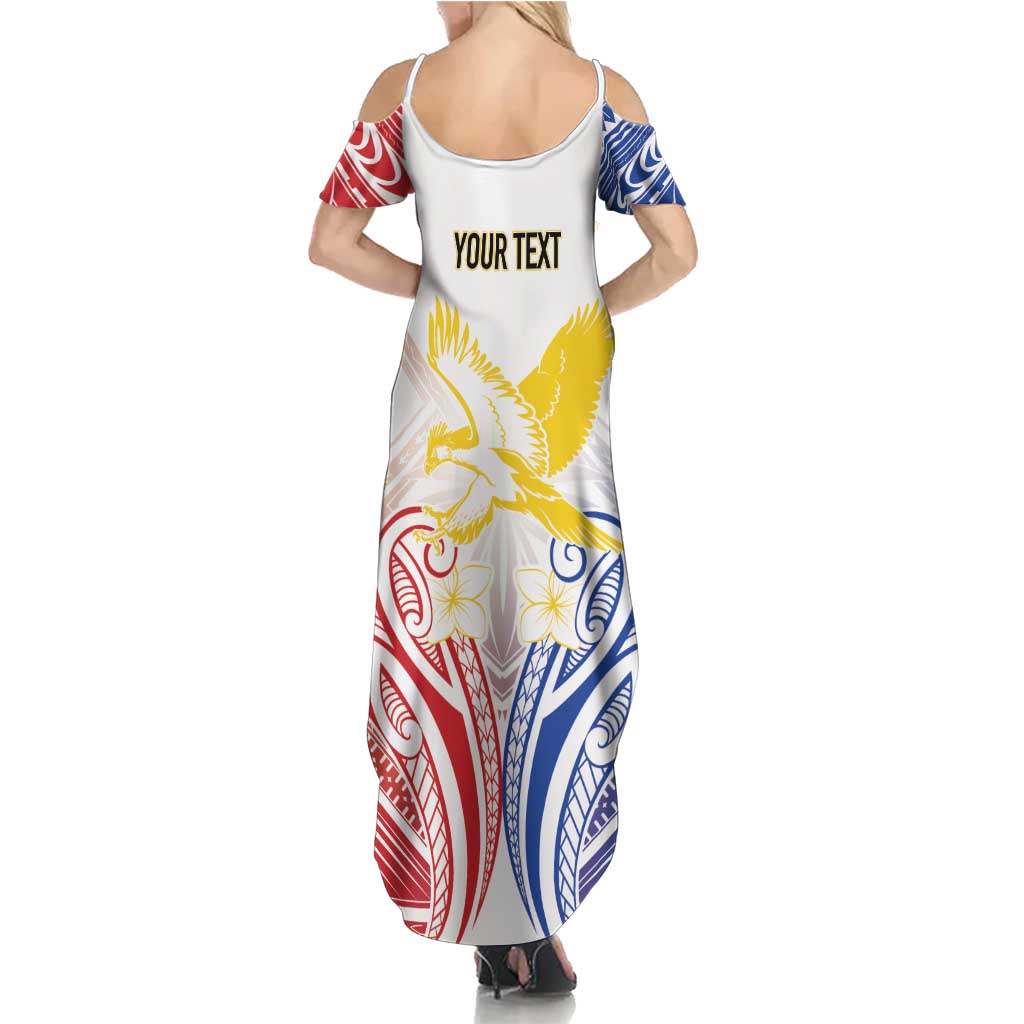 Philippines Tribal Sun Personalized Summer Maxi Dress Hunting Eagle LT7 - Polynesian Pride