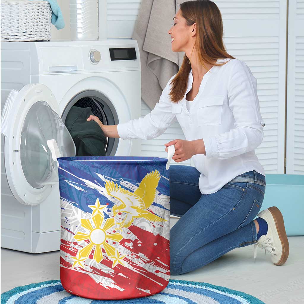 Filipino Sun and Stars Laundry Basket Grunge Vibes LT7 - Polynesian Pride