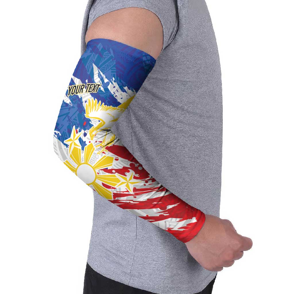 Personalized Filipino Sun and Stars Arm Sleeves Grunge Vibes LT7 - Polynesian Pride