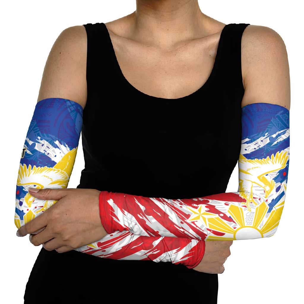 Personalized Filipino Sun and Stars Arm Sleeves Grunge Vibes LT7 - Polynesian Pride