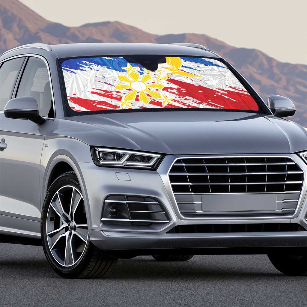 Filipino Sun and Stars Auto Sun Shade Grunge Vibes LT7 - Polynesian Pride