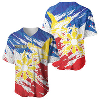 Personalized Filipino Sun and Stars Baseball Jersey Grunge Vibes LT7 - Polynesian Pride