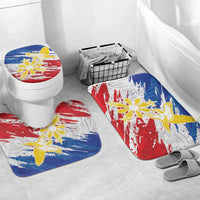Filipino Sun and Stars Bathroom Set Grunge Vibes LT7 Mat Set Only (3 pcs) One Size White - Polynesian Pride