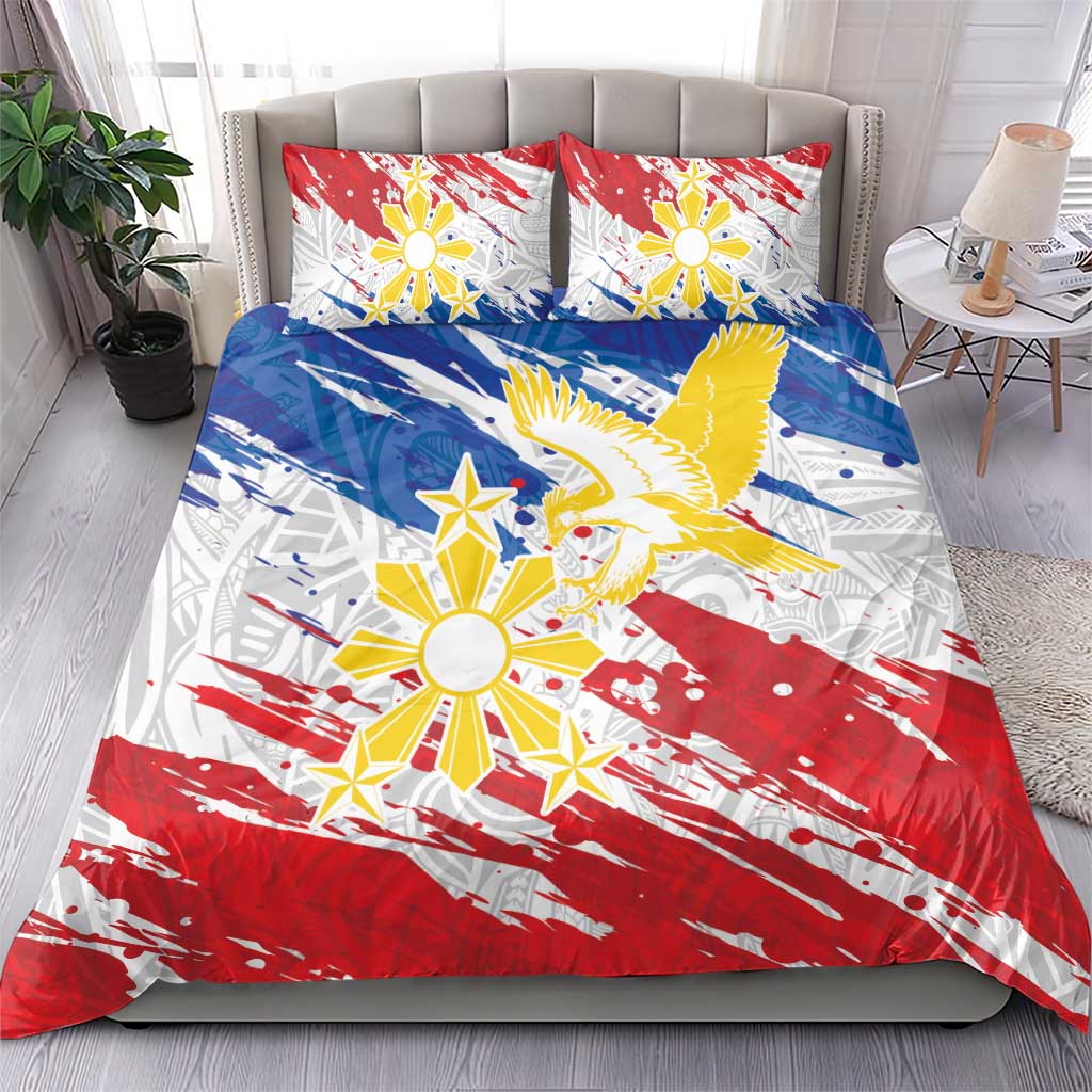 Filipino Sun and Stars Bedding Set Grunge Vibes LT7 - Polynesian Pride